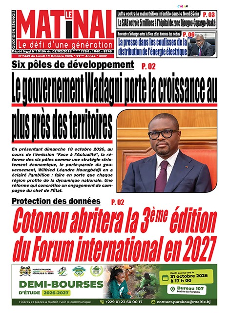 Le Matinal du 19 octobre 2026