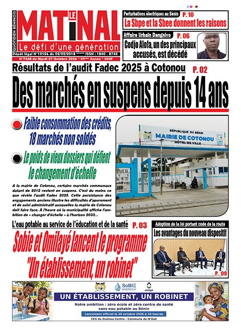 Le Matinal du 27 octobre 2026