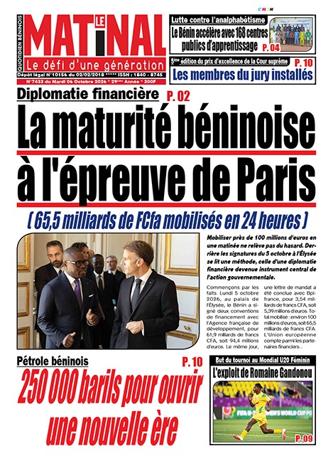 Le Matinal du 6 octobre 2026