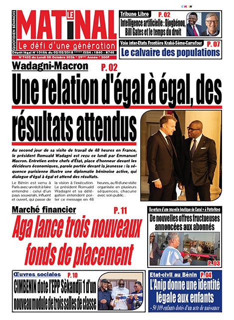 Le Matinal du 5 octobre 2026